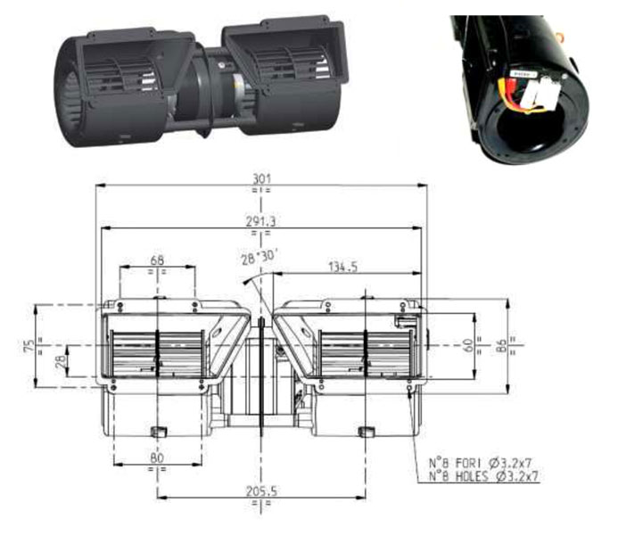 MOTORINO RISCALDAMENTO ABITACOLO UNIVERSALE