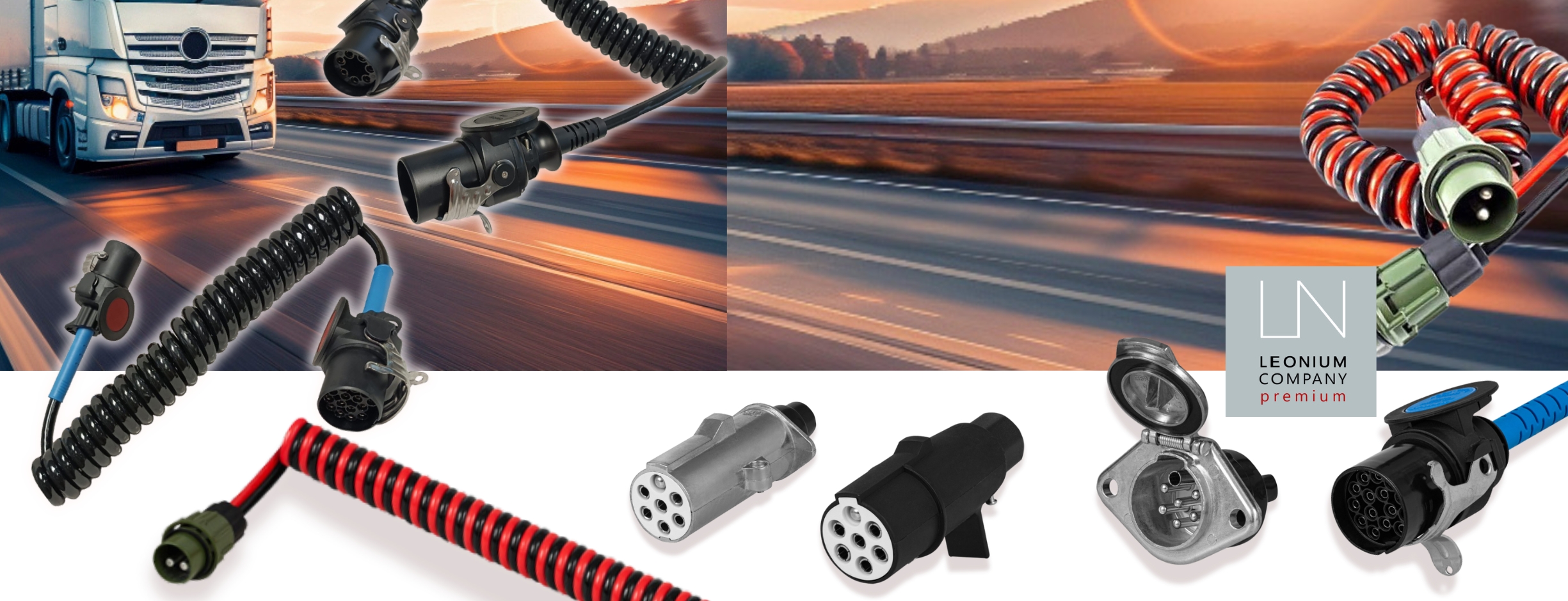 CAVI SPIRALATI BATTERIA PRESE E SPINE TRUCK LEONIUM